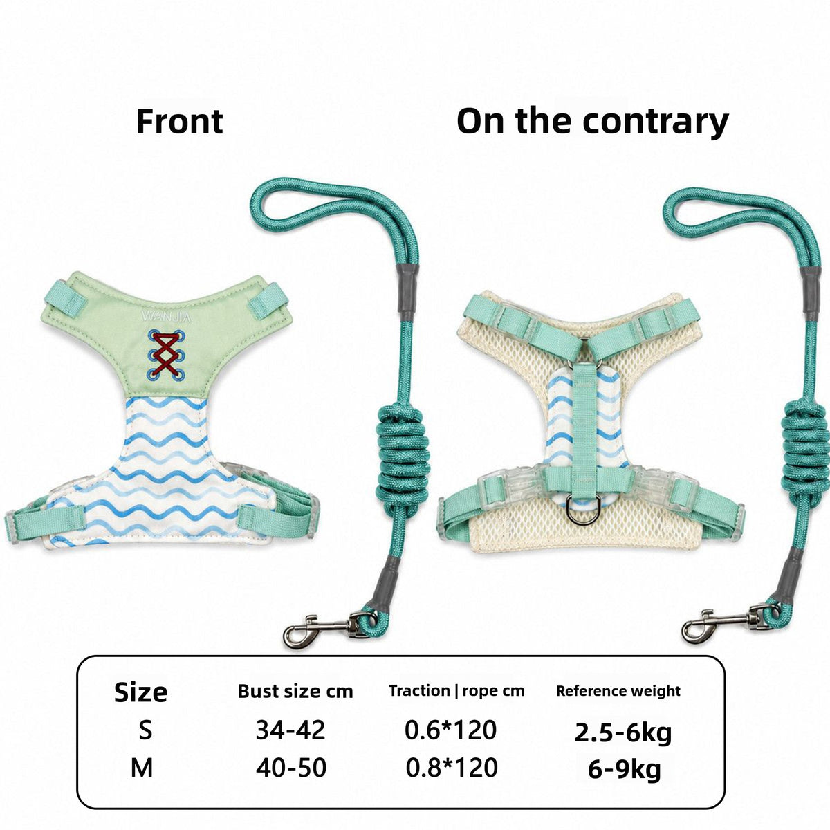 Breathable mesh small dog harness and lead set, ideal for everyday use