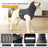 Snug fit dark grey dog wrap vest with ear hood, product image 1