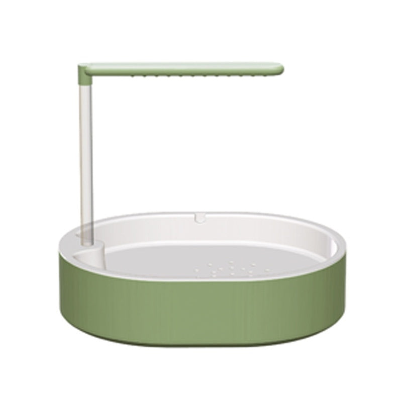 Circulating bird bath shower basin with perch stand for parrots, view 3