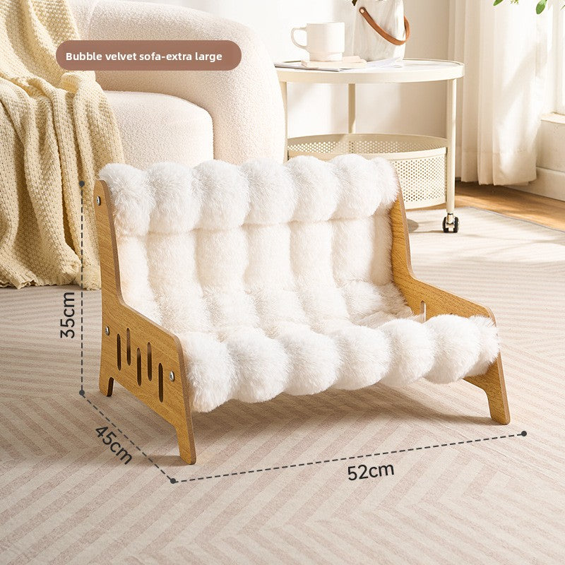 Bubble velvet pet sofa nest for cats and small dogs, photo 7