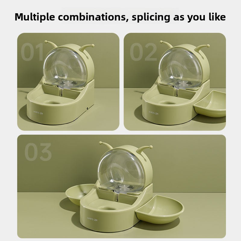 Non-Spill Pet Water and Food Bowl Station