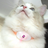 Laser play collar for cats in Light Green, close-up detail