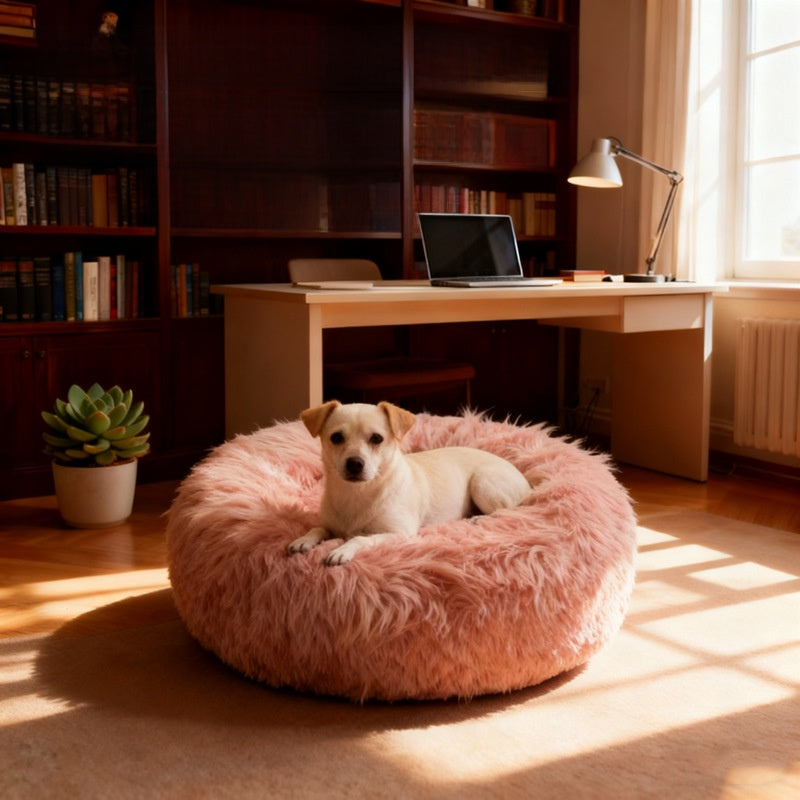 Quilted warm pet bed with cushioned base for cats and small dogs, photo 3