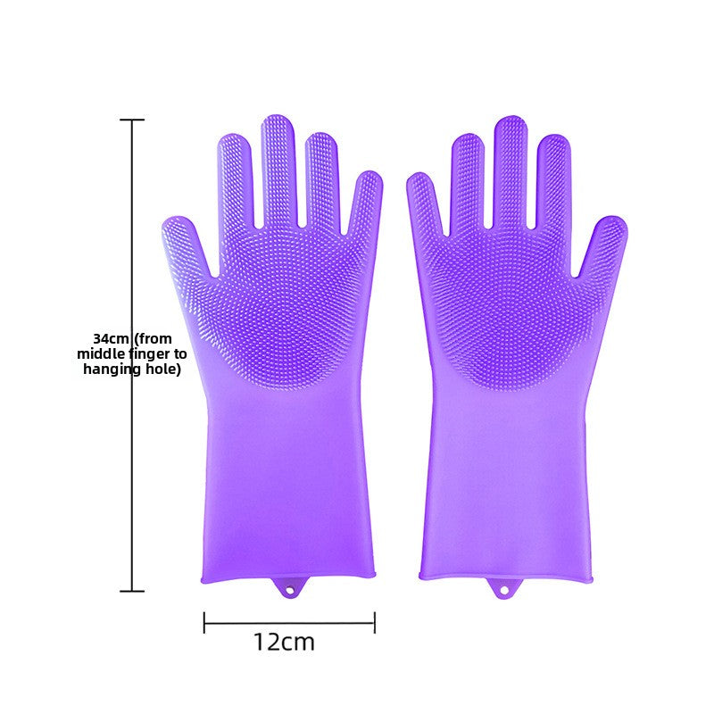 Anti-Scratch Silicone Bathing Gloves for Dogs and Cats