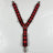 Adjustable elastic dog diaper suspender strap in plaid pattern, view 21