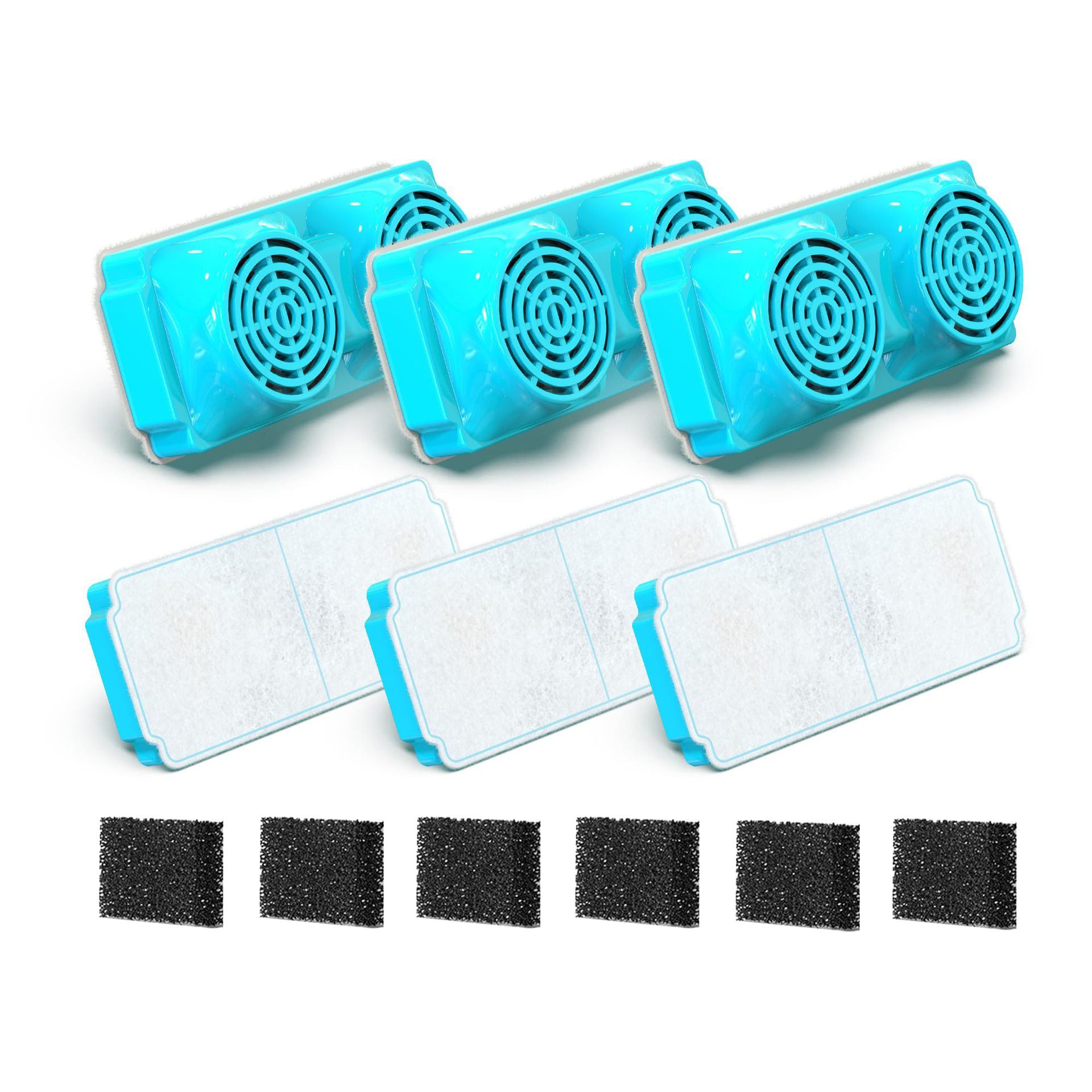 Replacement filters for a wireless sensor pet fountain, full product photo