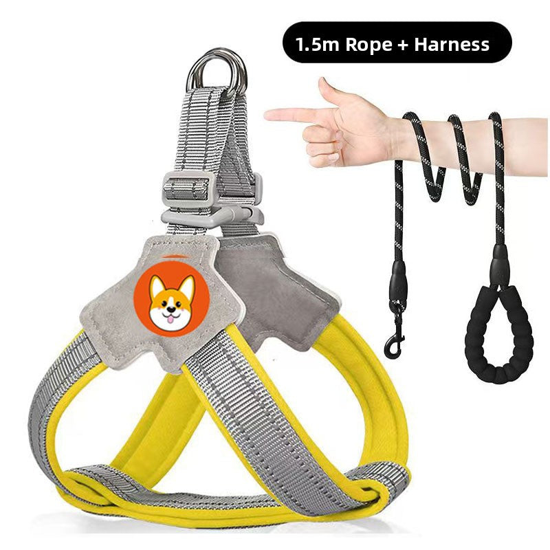 Reflective vest dog harness, ideal for everyday use