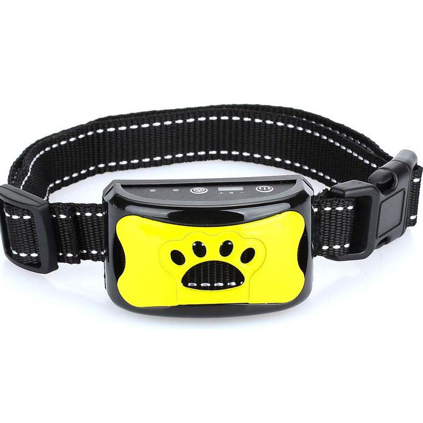 Rechargeable vibration anti-bark dog collar in bright colour, product image 2