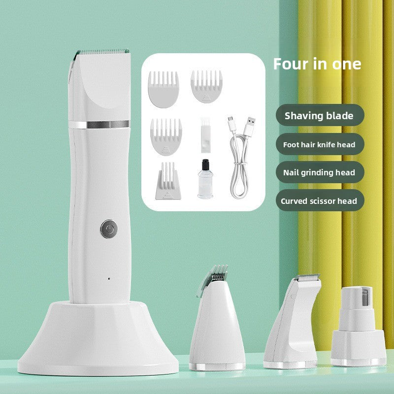 4-in-1 Cordless Pet Clipper and Nail Grinder with Square Head
