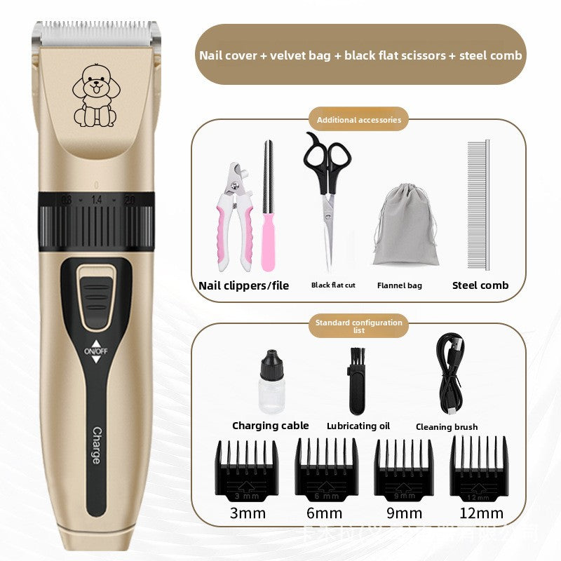 Ceramic Blade Electric Pet Clipper Kit with 5 Attachments
