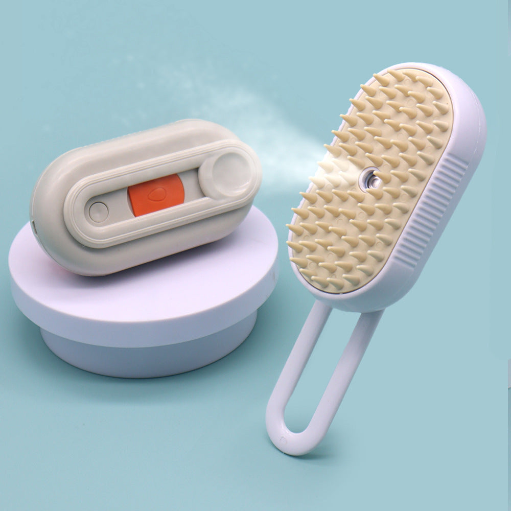Large Steam Spray Grooming Brush for Shedding and Tangles on Pets