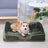 Plaid pet bed mat with pillow, detail photo 29