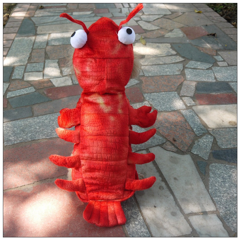 Hand tie dyed lobster costume for cats and dogs
