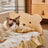 Removable washable pet bed with cute print, alternative angle view