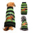 Christmas knitted dog jumper with festive pattern in Green and Black Reindeer, front view