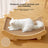 Woven sisal and jute cat scratcher lounger in natural colour, view 1 of 11