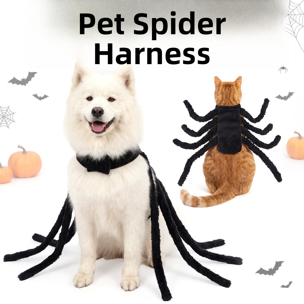 Spider Halloween costume harness for cats and dogs, product image 2