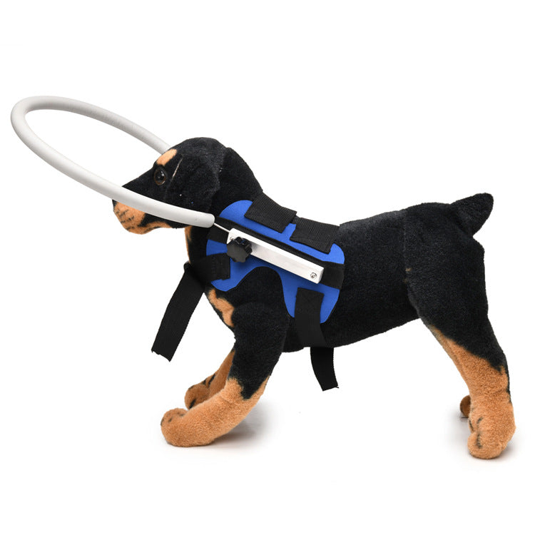 Adjustable blue pet bumper ring harness in polyester, product image 4