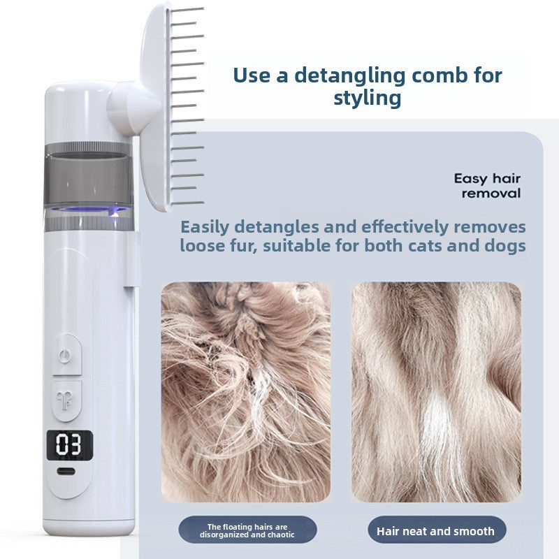 Electric Flea Comb and Detangler, USB Rechargeable Metal Tooth Comb