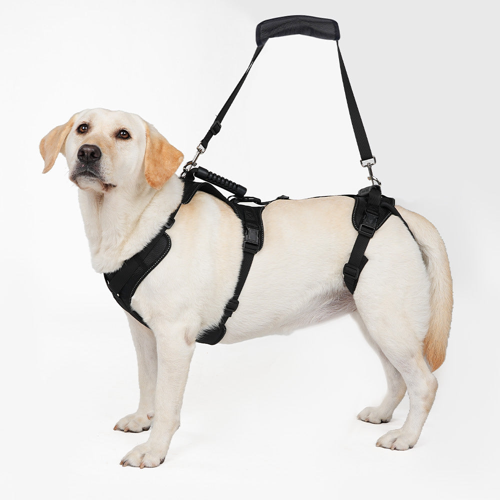 Black three-section support harness for senior large dogs, product image 7