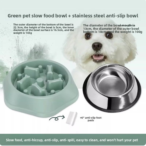 Extra Large Anti-Tipping Slow Feeder Dog Bowl for Large Breeds in Four Colours