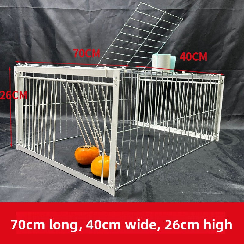 White metal pigeon loft landing cage with one way door, view 11