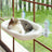 Suction cup window cat bed with plush cushion, extra detail view
