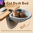 Clip-on desk cat hammock bed with soft plush and foldable frame, product image 1