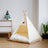 Canvas pet teepee tent with cushion for cats and dogs, view 1