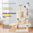 Plush multi-level cat tree in turquoise grey colour