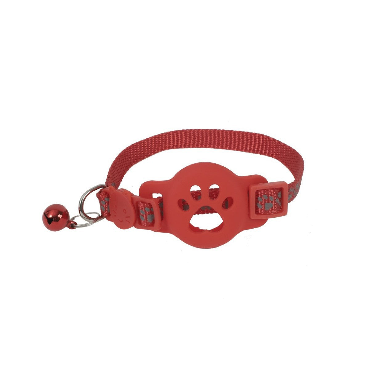 Reflective breakaway cat collar with silicone AirTag case, tag not included, product image 2