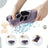 Quick-drying microfibre dog towel for bath time, close-up detail view
