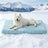 Cool grey cooling gel dog bed with waterproof cover, photo 11