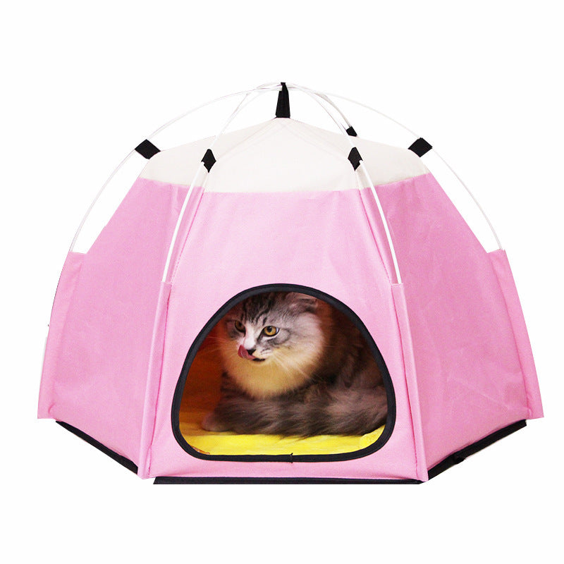 Foldable Oxford cloth pet playpen tent with mesh panels, product image 40