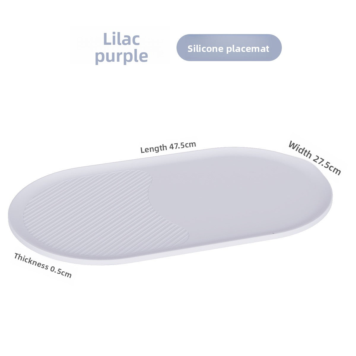 Lilac anti-slip bowl mat under a cat food bowl