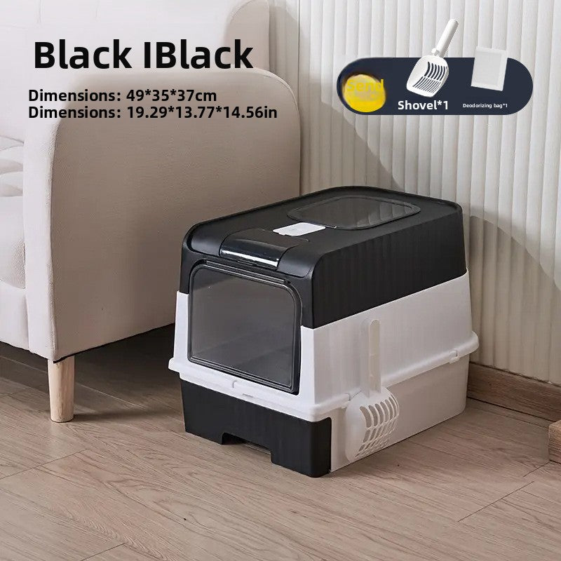 Enclosed Cat Litter Box with Drawer, Deodorising or Sterilising