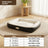 Waterproof leatherette oval dog bed in coffee orange