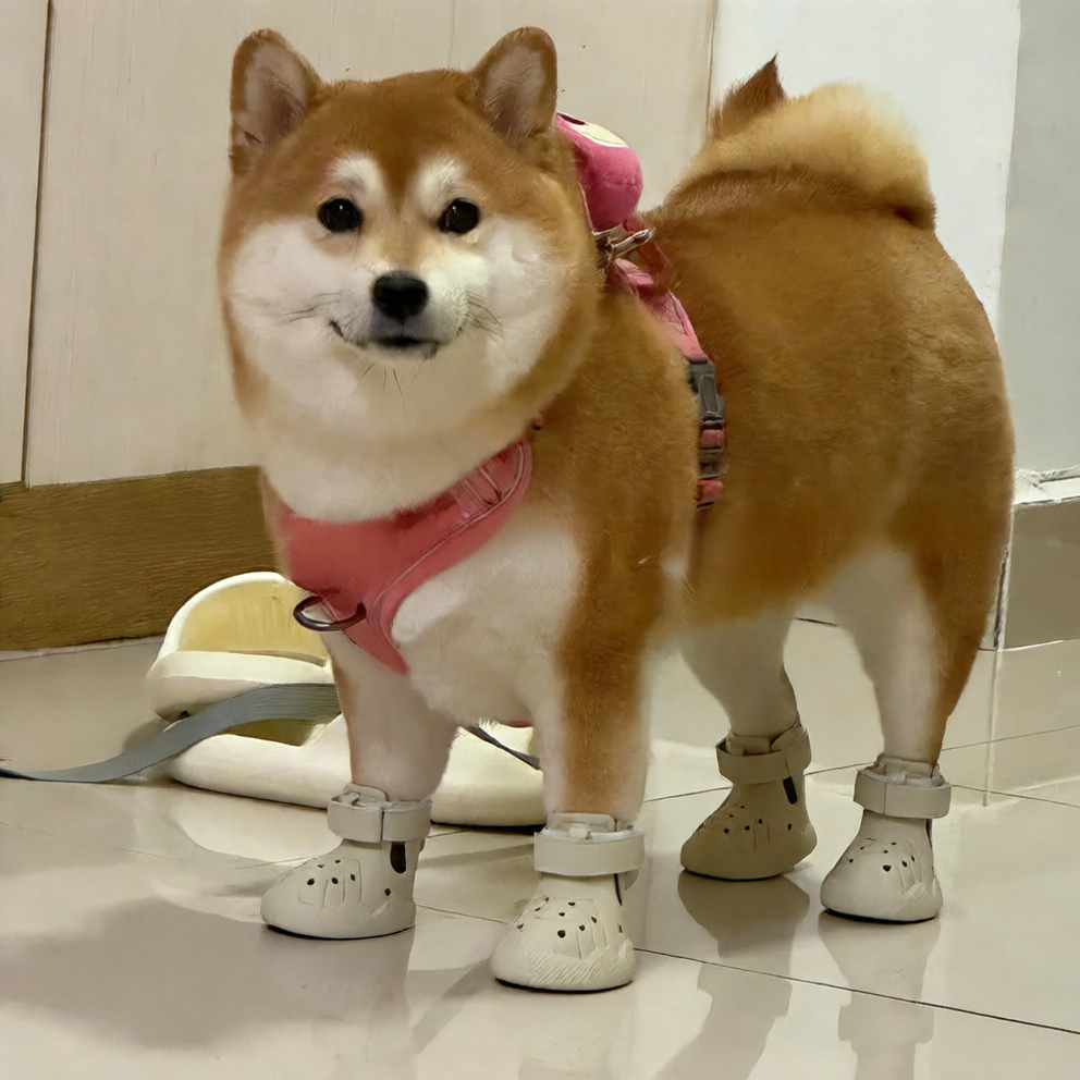 Lightweight waterproof EVA dog shoes, available in 4 colours, image 2
