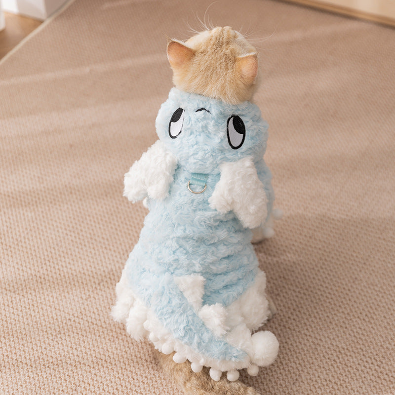 Faux fur dinosaur costume for dogs and cats, available in 2 colours, image 14