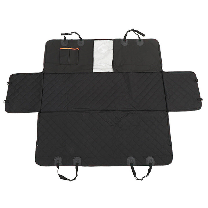 Waterproof dog car seat cover with mesh window, main product photo