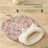 Semi-enclosed cat sleeping bag bed with fun animal print, product image 4