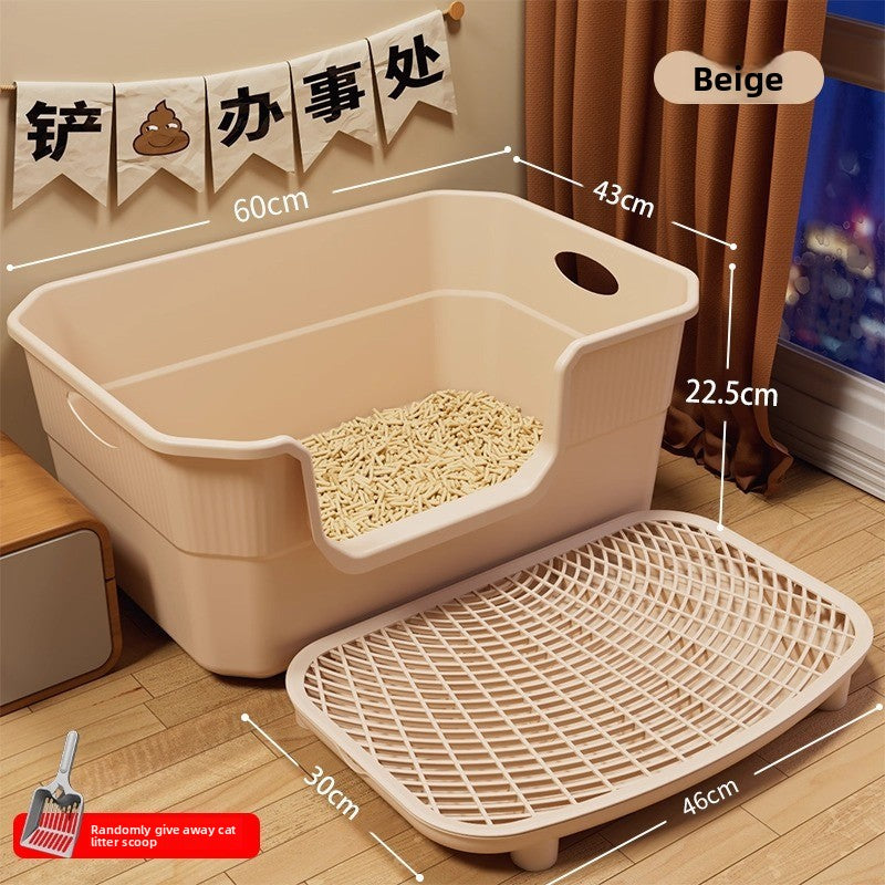 Double Layer Cat Litter Mat with Removable Feet and Anti-Splash