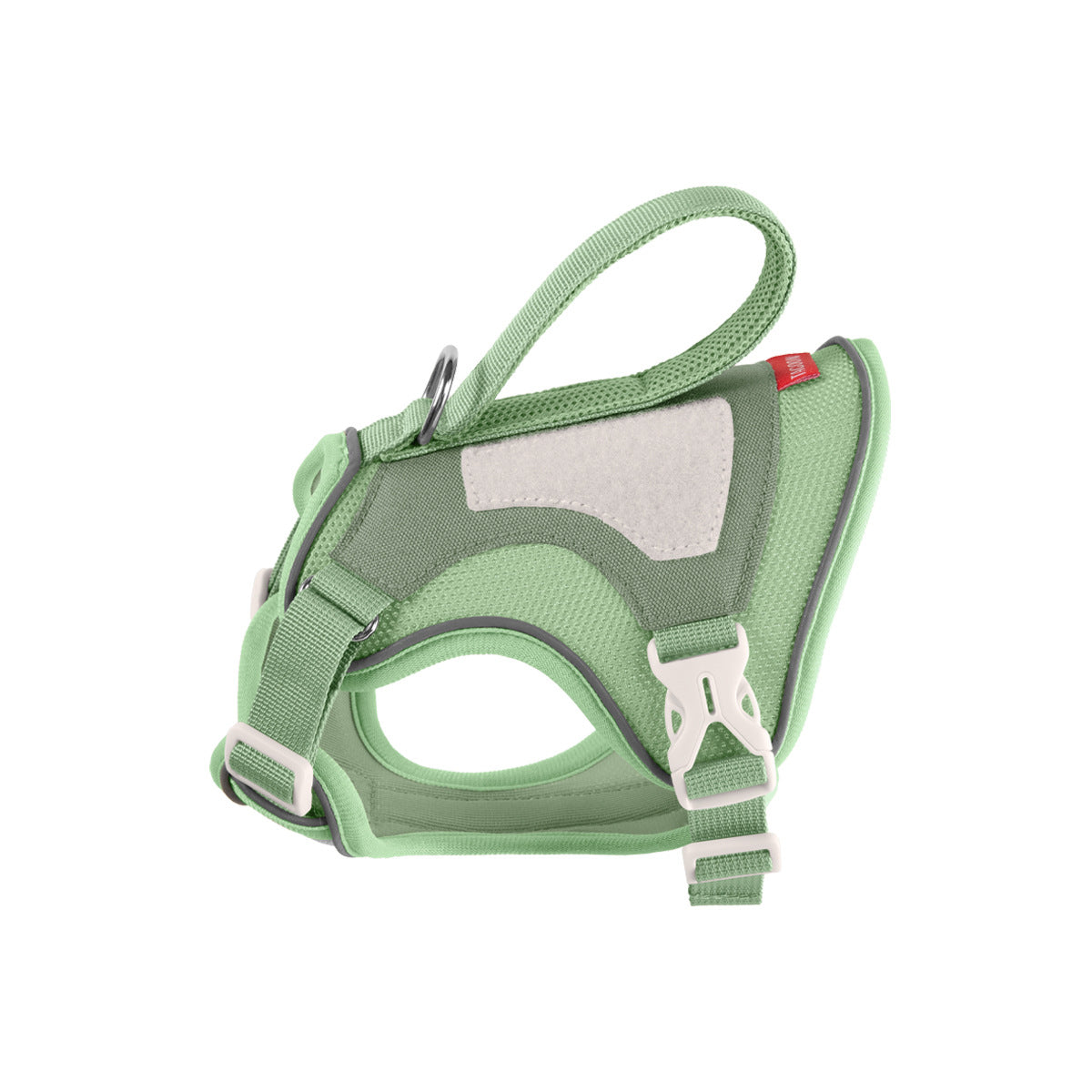 Reflective nylon harness for cats and small dogs in olive green, product image 7