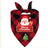 Christmas printed pet bandana for dogs and cats in Red Santa, side view