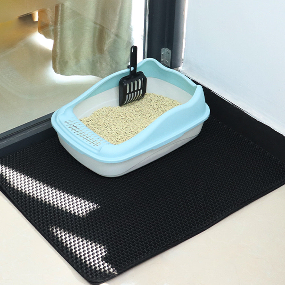 Washable Honeycomb Cat Litter Mat, Anti-Scatter Filter Pad