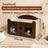 Two tier cardboard cat house with scratching board and play balls, view 13 of 14