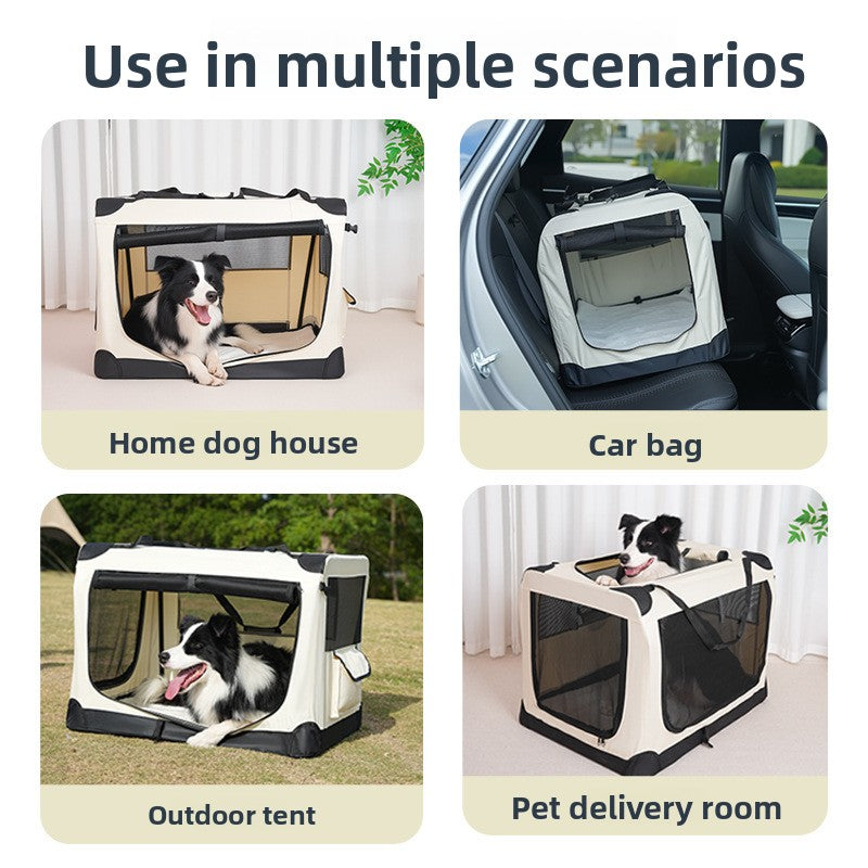 Foldable Oxford fabric dog crate for car travel, photo 2 of 14