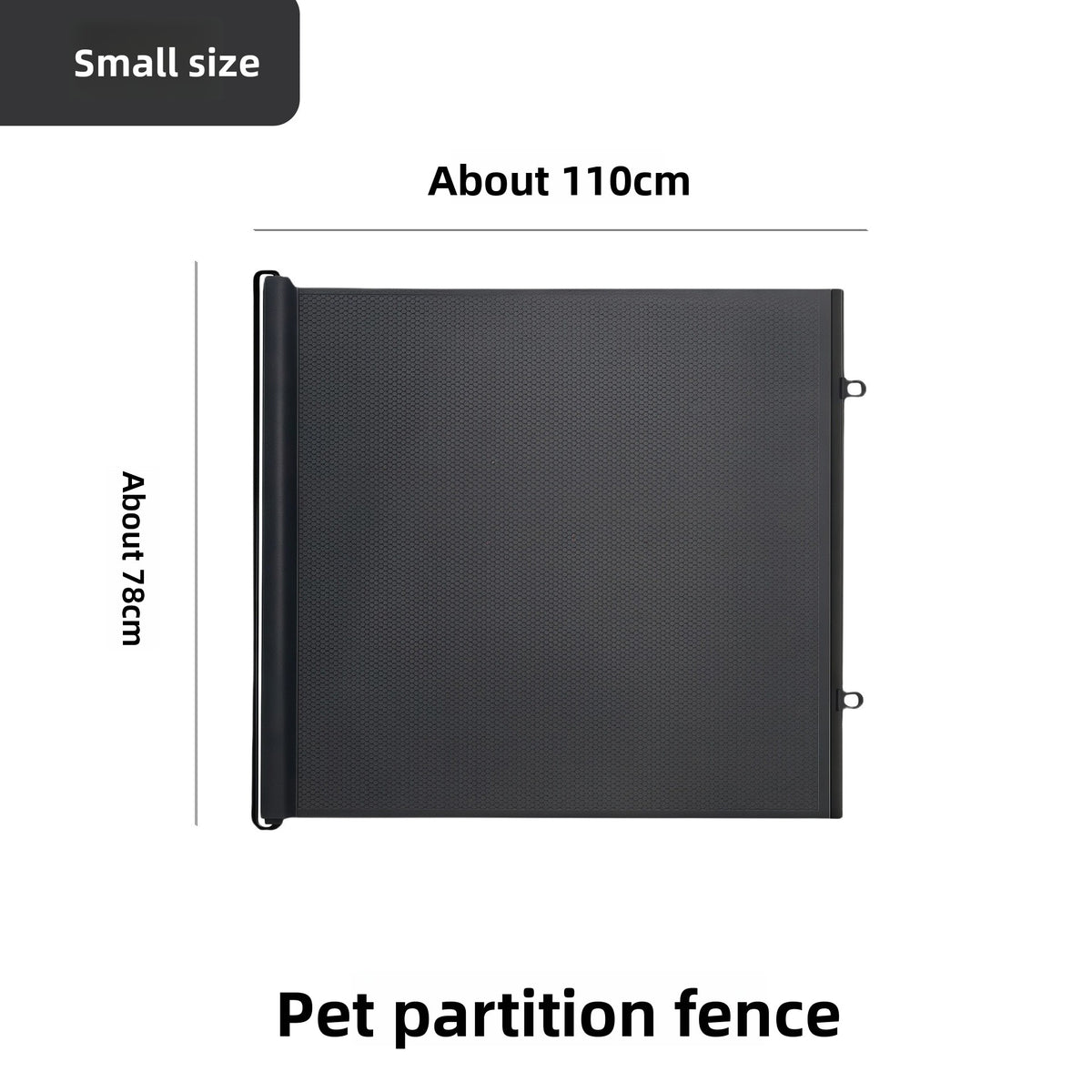 Black retractable mesh pet gate for doorways and stairs, photo 6