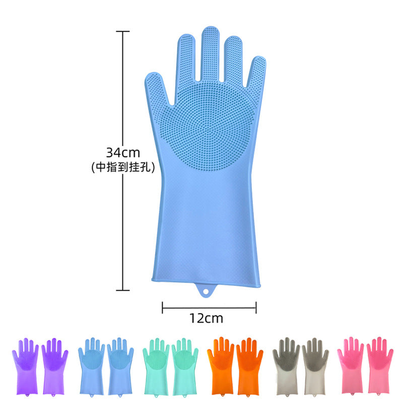 Anti-Scratch Silicone Bathing Gloves for Dogs and Cats