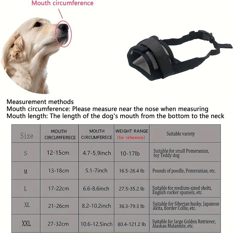 Lightweight black PVC adjustable dog muzzle, view 6